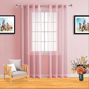 Caroline Rose 2 panels linen textured with 8 grommets each